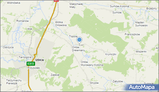 mapa Orłów Murowany, Orłów Murowany na mapie Targeo